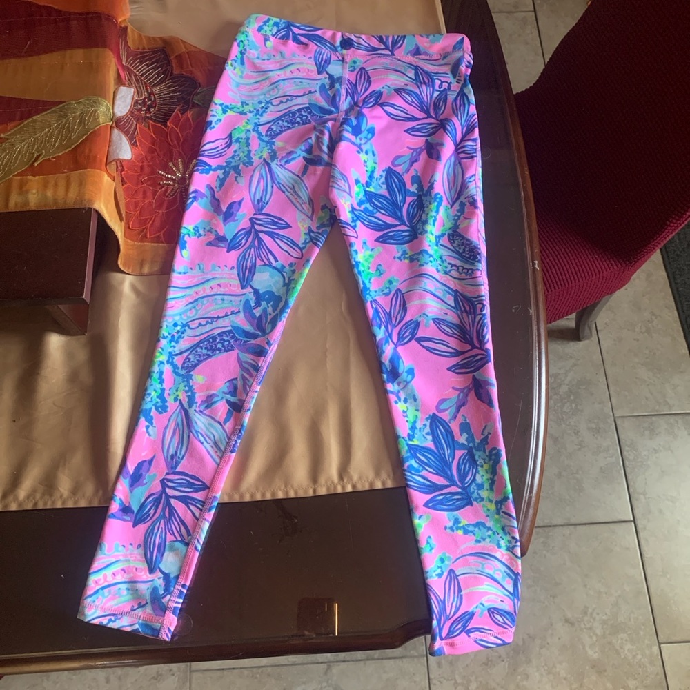 Lilly Pulitzer Pink and Blue Kids Leggings